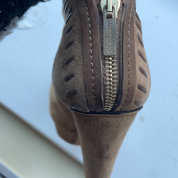Jimmy Choo suede booties tall heel - Picture 5 of 8